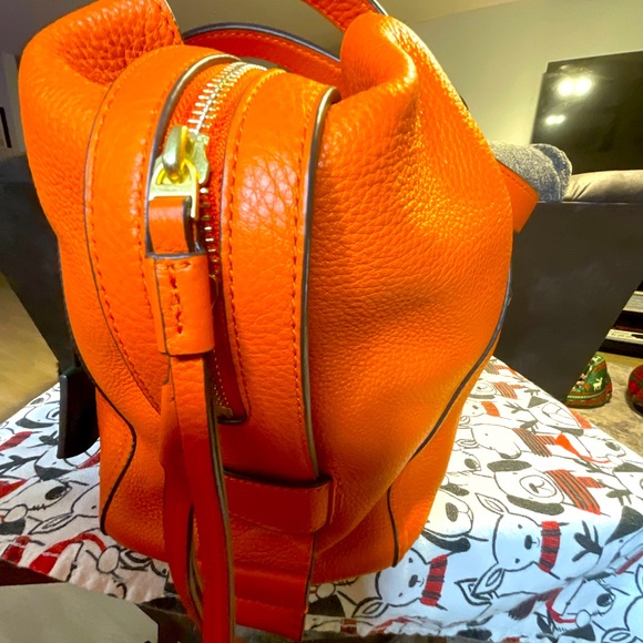 ⚡️ PRICE DROP Rare Tory Burch– genuine satchel canyon orange leather handbag - Picture 6 of 9